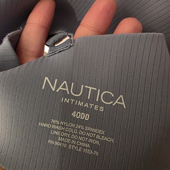 Nautica Ribbed Gray Bra - Picture 2 of 4